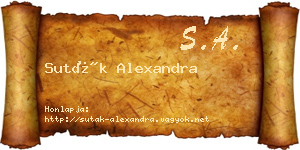 Suták Alexandra névjegykártya