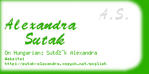 alexandra sutak business card